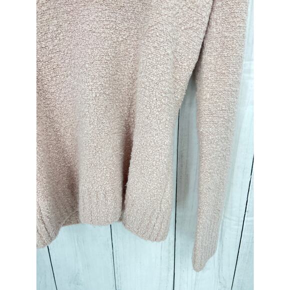 MODA International (L) Pink Boucle Knit WOOL Blend Cowl Neck Sweater - Picture 4 of 7